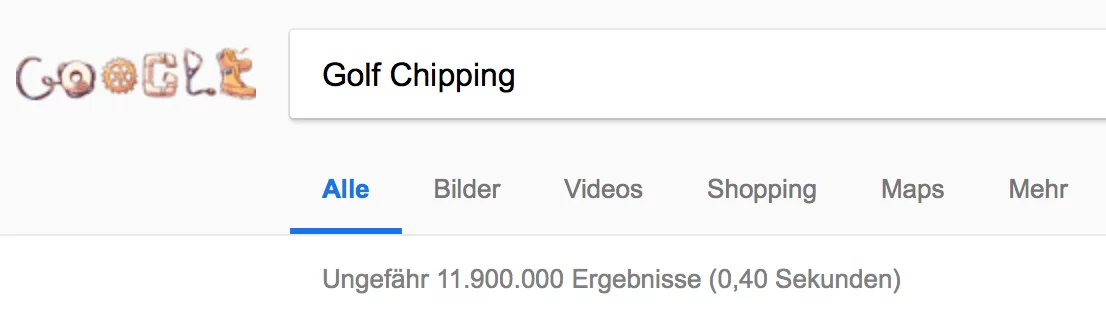 Golf Chipping Google Anfrage